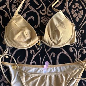 Victoria’s Secret Sparkling Gold Bikini